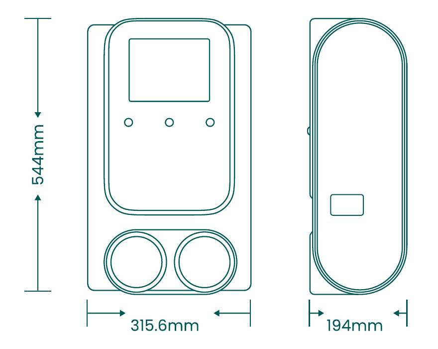 Gemini Dimensions 544x315.6x194mm